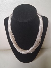 AMAZING 100 Strand Liquid Silver Necklace 16in