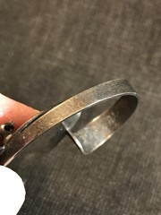 Lg Vtg 1940s-1950s PAUL LOBEL Modernist Oxidized Sterling Silver Leaf Pin Brooch