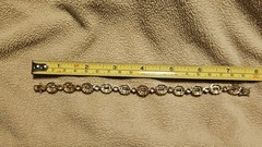 Gold Tone Multi Colored Stone 925 Bracelet 7.5″