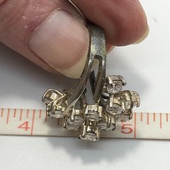 Vintage 925 Sterling Silver & Cubic Zirconia Waterfall Design Ring varied sizes