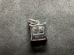 1.50g Vintage Sterling Silver 925 Square Cut Pendant Sparkling M