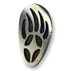 Vintage Nickel Silver Southwestern Bear Paw Ring Size 4.25