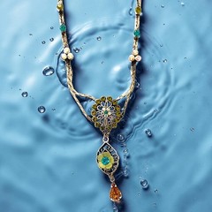 Ornate Victorian Inspired Necklace Floral Filigree Crystal Stones Vintage Fairy
