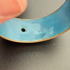 Vintage Womens Bangle Bracelet 2.5in Multicolor Cloisonne Enamel Floral Jewelry