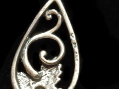 VTG. Sterling Wheeler WM Co Black Hills Design Rose Leaves Clip-on Earrings