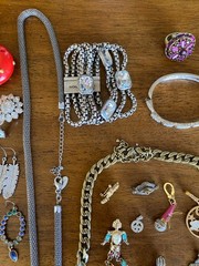 Jewelry Repair Lot 50+ Very Nice Many Signed Missing Rhinestones Resell Harvest