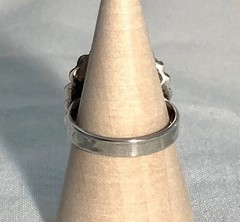 Vintage Mexico FCP 925 Sterling Silver Simulated Fire Opal Ring Size 6