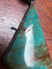 VINTAGE STERLING SILVER LARGE TURQUOISE DROP DANGLE EARRINGS SIGNED