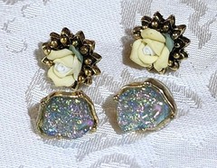 11 Pairs Of Vintage Style Earrings Mixed Materials & Designs Dainty Pierced Styl