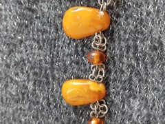 Vintage Natural Handmade Raw Amber Necklace Baltic Butterscotch Egg Yolk 75G 29″