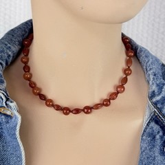 Vintage Possibly Antique Hand Knotted Carnelian Beaded Necklace Needs a Clasp