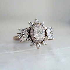 3CT Oval Cut Lab Created Diamond Women’s Engagement 14K Rose Gold Finish Ring