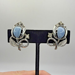 Vintage Coro Silver Toned Bracelet Earrings Set