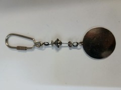 Islamic Ayat Al-Kursi Metal Keychain Quran Verse Silver Tone Religious Pendant