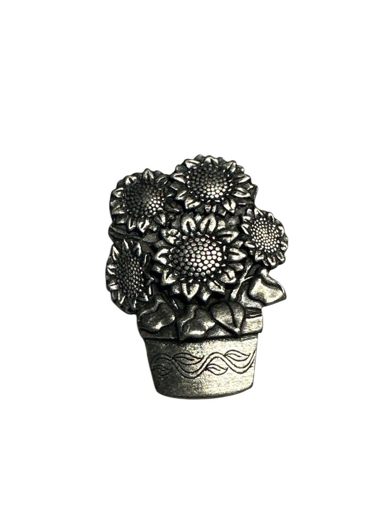 Vintage Birds And Blooms Pewter Sunflower 2006 – Lapel Pin