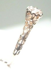 Antique Art Deco Engagement 14K Rose Gold Ring Size 7 UK-N1/2 EGL USA