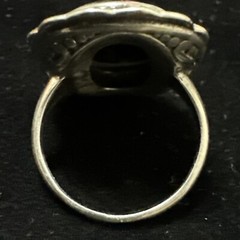 Uncas Vintage Sterling Silver Onyx 12x18mm Ring Size 6.5