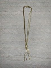 Signed Francois Necklace Pendant Gold Tone Finish 15″ Two Strand Vintage PB