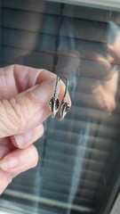 VINTAGE STERLING SNAKE FRENCH WIRE EARRINGS