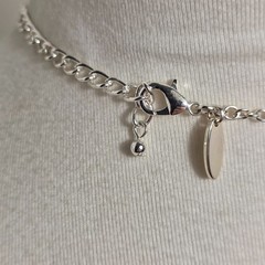 Style & Co Statement Necklace Dark Blue Speckled Stones Silver Tone Setting