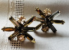 6 Pair Lot Vintage Rhinestone Earrings Coro Beau Jewels Orena TJ M USA Signed