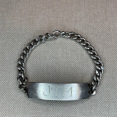 Vintage Marked Sterling Signed Elco ID Bracelet 34g Engraved Jim Always Jo