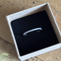 Micro Pave CZ Eternity Band Ring Size 7