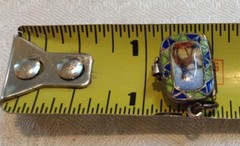 Egyptian Revival Enamel 800 Silver MOSES Basket Locket 0r Charm w Baby MOSES