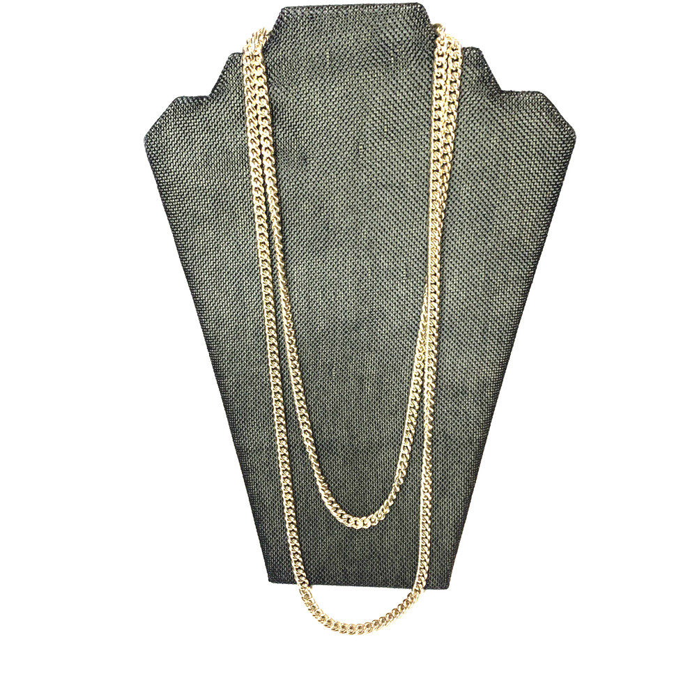 Vintage Necklace Goldtone Chainlink Made in Germany Opera Length 56″ Lightweight