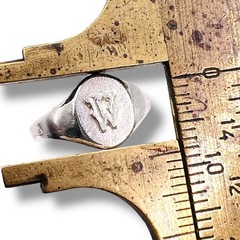 Initial Letter W Signet 925 Sterling Silver Child Baby Ring Size 3.5