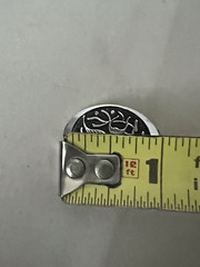 Vtg Black Inset Silver Angelfish Oblong Clip On Earring Made in Western Germany
