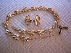 Rare Crown TRIFARI Alfred Philippe PAT PEND Choker Necklace & Earring Set UNUSED