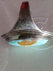 #8 Turquoise Sterling Marquise Shape Ring Size 8