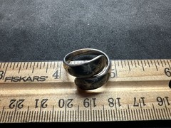 4.69g Vintage Sterling Silver 925 Niello Siam Wrap Thai Band Ring Size 6.5 M