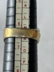 Vintage US Army MP Police Ring Size 6.5 With Simulated Emerald