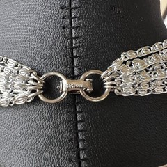 VINTAGE SARAH COVENTRY Women’s Choker 8 Strand Silver Tone Aluminum 15 in