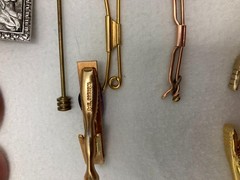 VTG Lot 35+ Pcs of Mens Cufflinks Tiebars-Pins-Clips-Swank Hickok Anson Kreisler