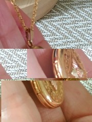 Vintage C. Co. 1/20 12K GF Storybook Locket with 14k GF Chain Stamped