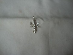 VINTAGE 1970-80s 3D CHERUB ANGEL STERLING SILVER STAMPED 925 CHARM/PENDANT
