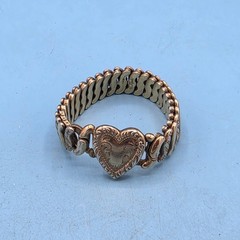 VTG LaMode Sweetheart Heart Expansion Bracelet Precious Metal Gold Filled 1940’s