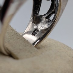 Vintage 925 Sterling Silver Filigree Scroll Openwork Statement Signet Ring 5.5