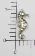 47374 – 2 Pc. Seahorse Charm Jewelry Finding Silver Ox
