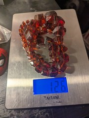 Vintage 60/70s Multi Sized Amber Necklace 15.5 Inches 126 G