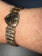 1940’s Co-Star Sterling Base Expandable Sweetheart Bracelet