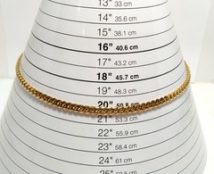 Wonderful 20″ Vint Genuine 18kgp Heavy Gold Plate Chain Link Necklace 5.7mm wide
