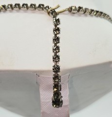 VTG Juliana D&E Black Hematite Navette Rhinestone Necklace Book Piece Statement
