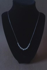 Vintage Estate Sterling Silver Graduated Sliding Ball Necklace Chain 20″ Long