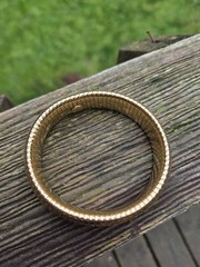 Vintage Omega Bracelet Gold Tone Expandable Egyptian Revival