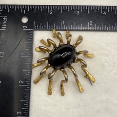 Vintage Insect Brooch Abstract LARGE Gold Tone READ
