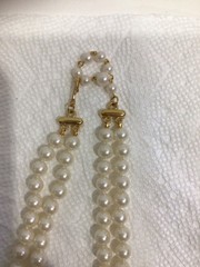 Vintage Marvella Necklace Faux Pearl and Rhinestone Necklace